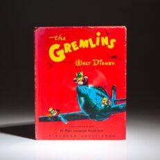 The first edition of The Gremlins by Roald Dahl, in the publisher's scarce illustrated dust jacket.