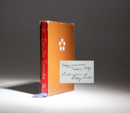 Limited edition of Five-Star Favorites: Recipes From Friends of Mamie and Ike, inscribed by First Lady Betty Ford and Mrs. Bob Hope (Dolores). Produced as a fundraiser for the Eisenhower Medical Center in Rancho Mirage, California.