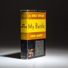 Second American edition of My Battle (Mein Kampf) by Adolf Hitler, in the publisher's exceptionally rare and controversial dust jacket.