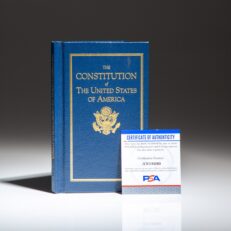 The Constitution of the United States, published by Applewood Books, signed by Vice President Mike Pence.