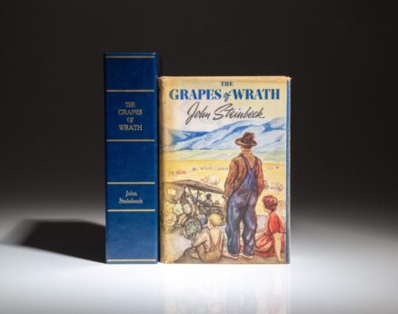 First edition, first printing of the Grapes of Wrath by John Steinbeck, in the publisher's first state dust jacket.