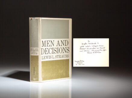 Men and Decisions by Secretary Lewis L. Strauss, inscribed to American actor and decorated naval officer, Douglas Fairbanks, Jr.